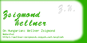 zsigmond wellner business card